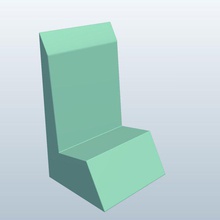 wedge chair v1 furniture printable lowpoly 3d print model - Mito3D