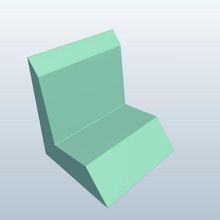 wedge lounger v1 furniture printable lowpoly 3d print model - Mito3D
