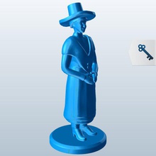 welsh woman v1 people printable lowpoly 3d print model - Mito3D