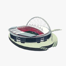 wembley Stadyumu v3 639 Harrow yer işaretleri stadion yazdırılabilir lowpoly 3d print model - Mito3D