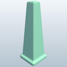 wet floor cone v1 kitchen items printable lowpoly 3d print model - Mito3D