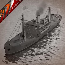 balina gemisi 1909 3d çapa Kuzey Kutbu artstudio bellaventure tekne çizgi film cg ticari balık glasgow buzkıran tüccar model okyanus eski deniz nakliye tanker ulaşım gemi 3d print model - Mito3D