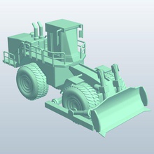 Rad-Raupen-v2 Rad dozer Fahrzeuge v2 bedruckbar ist lowpoly 3d print model - Mito3D