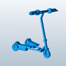 wheel scooter v1 3 transportation printable lowpoly 3d print model - Mito3D