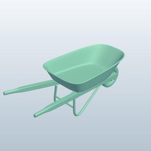 wheelbarrow v1 containers printable lowpoly 3d print model - Mito3D