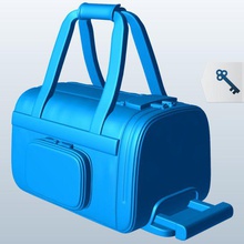 wheeled duffle v1 containers printable lowpoly 3d print model - Mito3D
