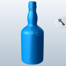 whiskey Flasche v2 Container bedruckbar ist lowpoly 3d print model - Mito3D