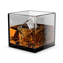 whiskey glass square alcohol beverage booze bourbon chrisboyd art cocktail drinking food highball liquor model scotch 3d print model - Mito3D