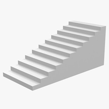 white stairs 3d molier 3ds architecture classic elements emblem footstep furniture house international logo max model rail realistic sign staircase step symbol tier vray 3d print model - Mito3D
