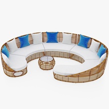 wicker patio furniture sofa piazza all weather armchair artyustudio bar chair circular classic coffee couch cushion exterior furnishings garden home house lawn lounger model modern outdoor rattan table weathered wood 3d print model - Mito3D
