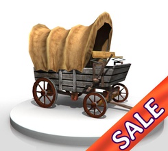 wild west wagonlow poly anc antique board buggy carriage cart cover draws farm game horse margostudio medival model old plank trailer transport truck vehicle wagon low wheel wood wooden 3d print model - Mito3D