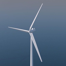 turbina eolica 2 architettura lama pulito l'elettricità energia verde industriale macchina modello potenza gruppo motopropulsore elica struttura tdubic torre vento 3d print model - Mito3D