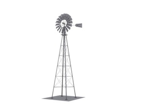 moinho de vento arquitetura lâmina prédio deserto o detalhe ecologia famosos fã campo moedor marcus beso planta poder adereços parafuso simples assim estrutura palhetas água do 3d print model - Mito3D