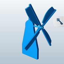 moinho de vento v3 quintal spinner decorações printable lowpoly 3d print model - Mito3D