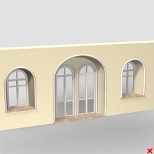 window021 maxzip arched architecture elements furniture fworx glass household wall window max zip 3d print model - Mito3D