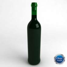 wine bottle 05 3d 3ds alcohol bar beverage chaja container cork drinking food glass liquid max model new party red vine vray years 3d print model - Mito3D