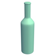 Wein-Flaschen-v2 Wein Flasche Container bedruckbar ist lowpoly 3d print model - Mito3D