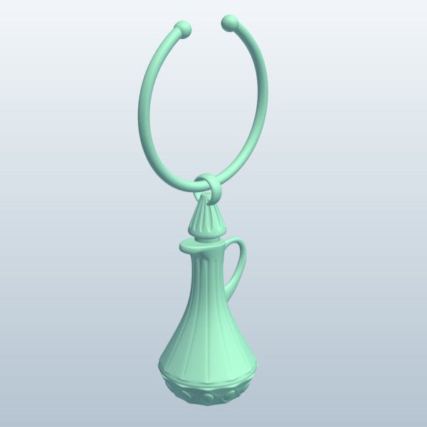 wine glass fob decanter v1 items printable lowpoly 3D print model - Mito3D