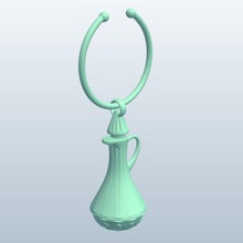 wine glass fob decanter v1 items printable lowpoly 3d print model - Mito3D