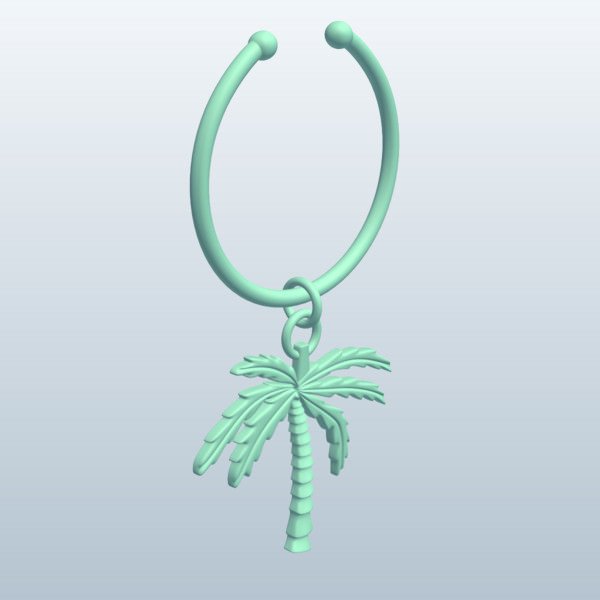 şarap fob palm tree v2 cam ağaç öğeleri yazdırılabilir lowpoly 3D print model - Mito3D