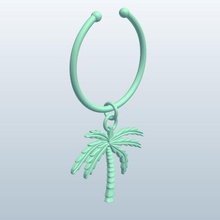 wine glass fob palm tree v2 items printable lowpoly 3d print model - Mito3D