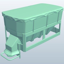 winter salt spreader truck mount v1 tools equipment printable lowpoly 3d print model - Mito3D