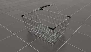 wire shopping basket bag chrome container course frame industrial iron march market metal m tal mig3d model panier pay retail shop steel super tool 3d print model - Mito3D