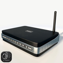wireless router d-link dir320 low poly 320 3d 3ds access broadband business computer cordy d dir dlink electronics hub internet ip lan link lower max model network office vray web wifi 3d print model - Mito3D