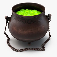 witch's cauldron 3d brew bubbles container cooked exotic magic melee model pit3dd pot potion s sorceress soup substance toxic vray weapon witch 3d print model - Mito3D