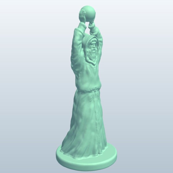 Assistent crystalball v2 crystal ball Menschen bedruckbar ist lowpoly 3D print model - Mito3D
