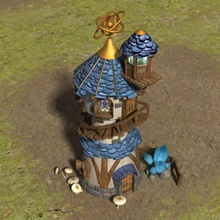 wizard tower alchemists architecture crystall fantasy game kvakling mage magic magician medieval model mushroom orthanc shrine sorcery spells structure temples vray warlock 3d print model - Mito3D