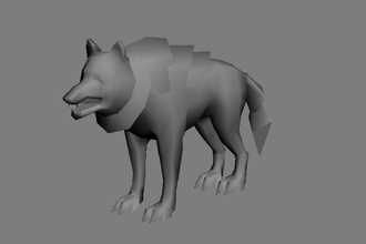 lobo animal bestia canino carácter criaturas perro gris de los mamíferos modelo stanloshka muriendo hambre 3d print model - Mito3D