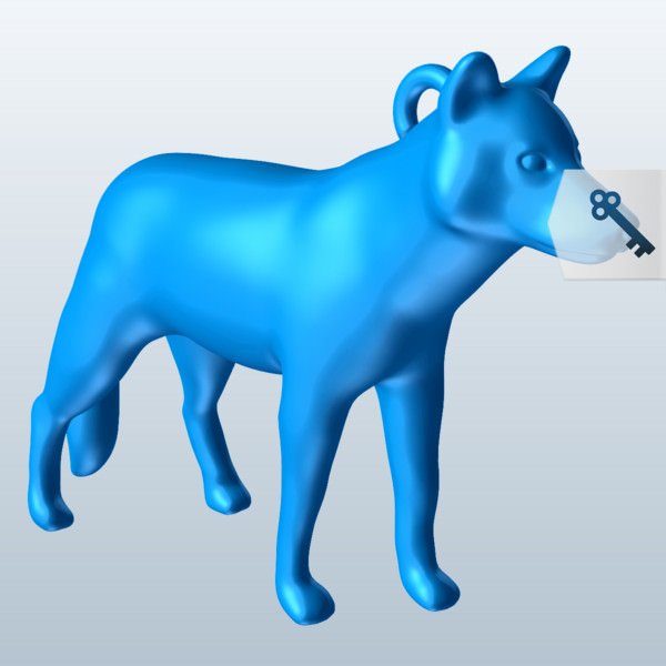 loup v1 wolf animaux imprimable lowpoly 3D print model - Mito3D