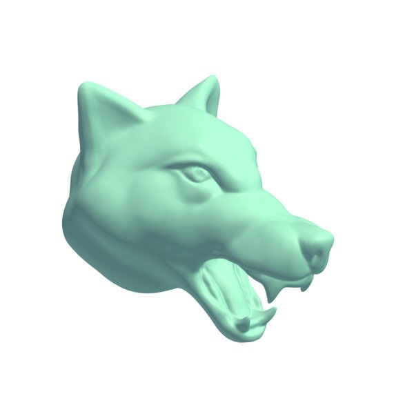 wolfsnarling v1 wolf snarling animals printable lowpoly 3D print model - Mito3D