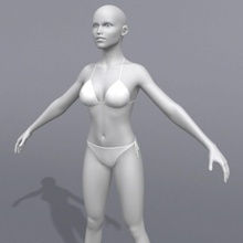 a mulher 3d 3ds anatomia beleza de biquíni o corpo c4d personagem pano orelha olho feminino jogo garota mão cabeça humanos senhora lwo max maya modelo pessoas poligonal estúdios windtrees xsi 3d print model - Mito3D