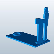 mujer lecturnpodium v3 podio a la sombra caster personas imprimible lowpoly 3d print model - Mito3D