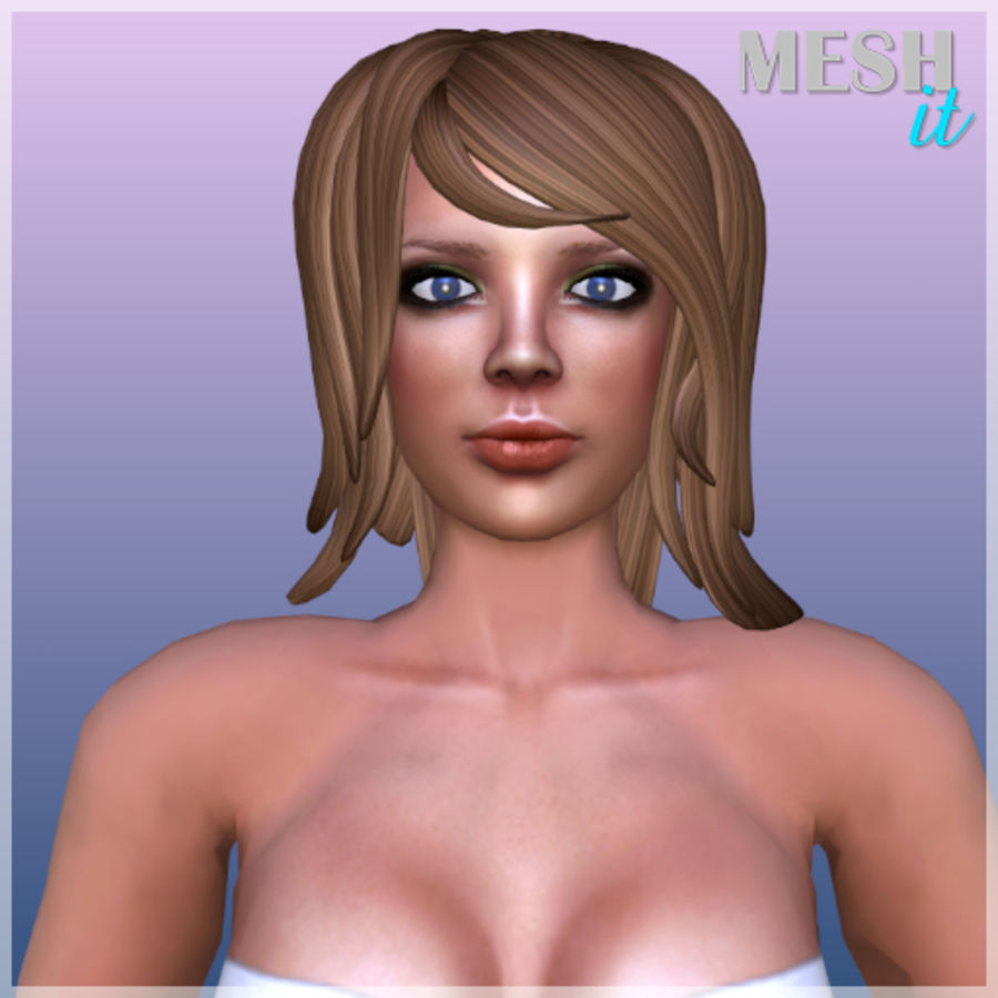 woman rigged anatomy bikini body character female girl hair head human lady meshit model people rig sexy 3D print model - Mito3D
