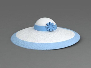la mujer del sombrero carácter paño ropa femenino niña modelo odio protección de verano meteorizados 3d print model - Mito3D