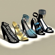 femmes collection de chaussures des animations corps dessin animé caractère tissu vêtements la conception mode femelle pied jeu talon haut l'homme les jambes modèle sandale semelle femme zarpgrim 3d print model - Mito3D