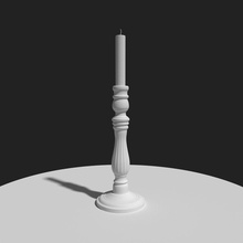 wood candlestick architecture candle elements high light model render ssavalot stick table white 3d print model - Mito3D