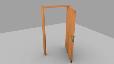 wood door modern home building urban furniture architecture 3d print model - Mito3D