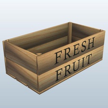 wood fruit crate sg v2 containers printable lowpoly 3d print model - Mito3D