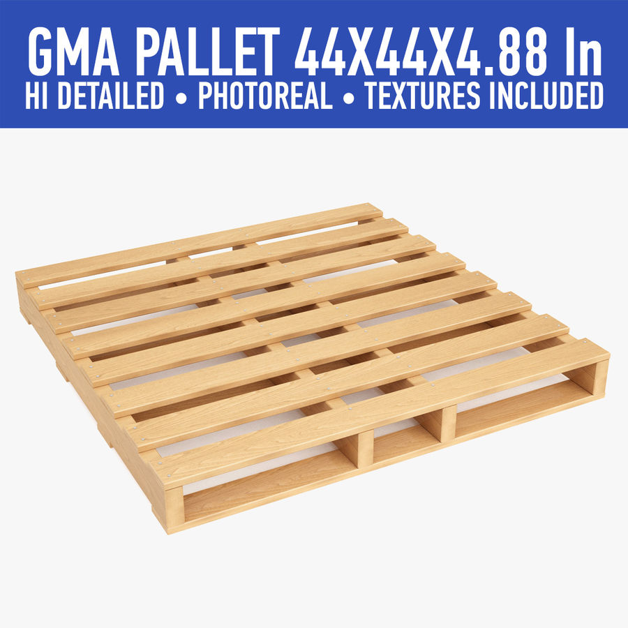 Holzpalette 5 3d Tasche box cargo Bau container Kiste euro europool Fracht Spiel gma Industrie niedrigere m studios max Modell die Palette Teile - Plattform poly Website storage transport vray Holz 3D print model - Mito3D