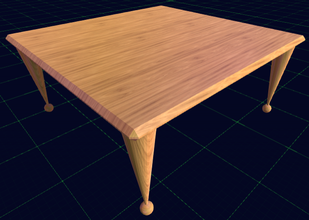 wood table 03 coffee-table furniture dinning-table 3d print model - Mito3D