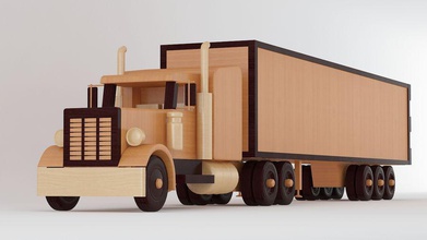 camion bois ewdan de modèle jouet le véhicule 3d print model - Mito3D