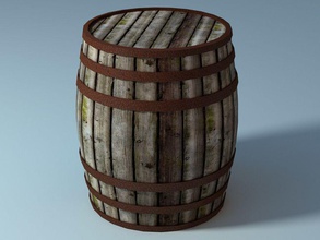 wooden barrel alcohol beer bucket cask container drinking fantasy food furnishings game geimers hogshead keg medieval model pirate rum shipping storage tun water wine wood 3d print model - Mito3D