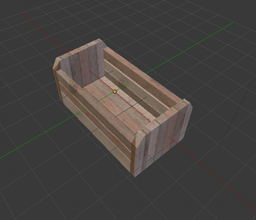 wooden box props item 3d print model - Mito3D