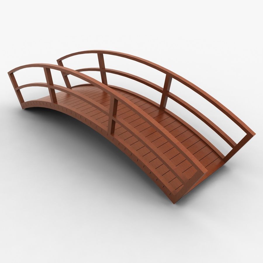 Holz-Brücke Architektur Brücke Möbel Landschaft Modell spymaster1083 Struktur Holz 3D print model - Mito3D