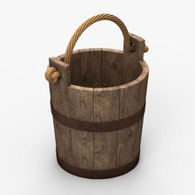 wooden bucket ancient barrel bassin bin container crafts culturetub decoration equipment far farm handmade model old planter rope rusted tero traditional vescan vessel victor washing water wellness wood 3d print model - Mito3D