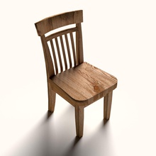 silla de madera baja poligonización presidente comedor amueblado el mobiliario muebles cocina inferior mark19xx modelo poli la sala asiento sit 3d print model - Mito3D